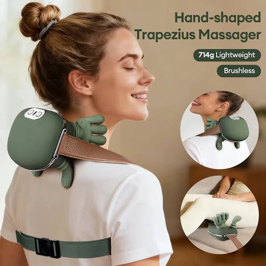Vexalunes Portable Neck & Shoulder Massager with Heat Therapy
